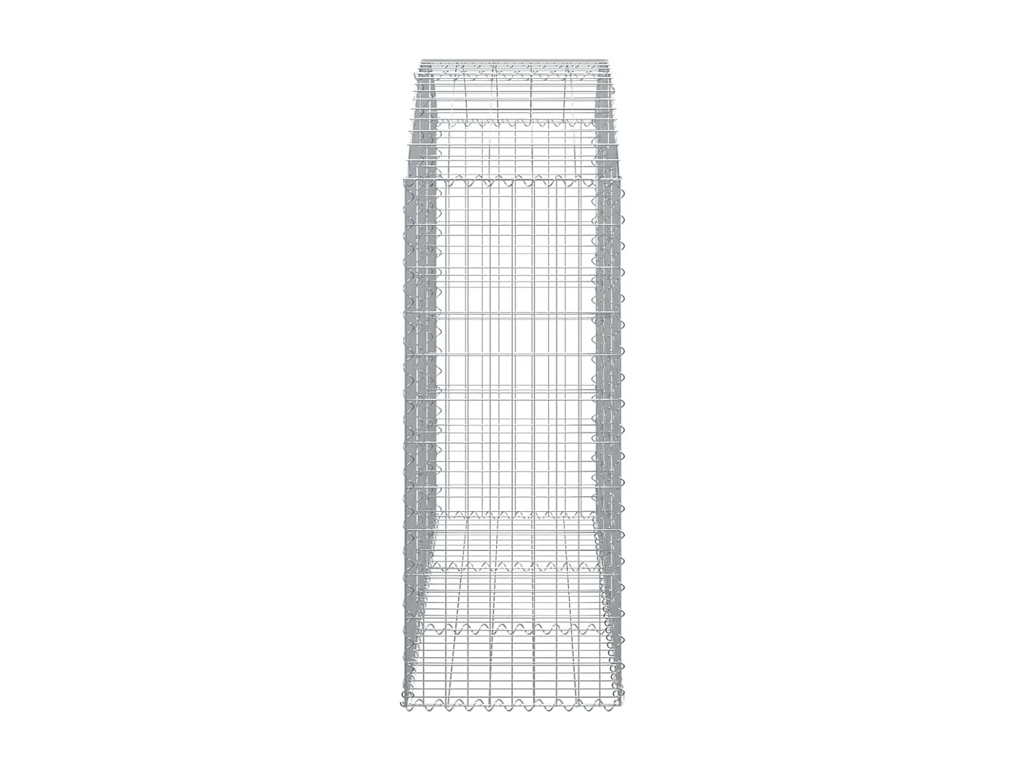 Panier de gabions arqué 150x50x120/140 cm Fer galvanisé