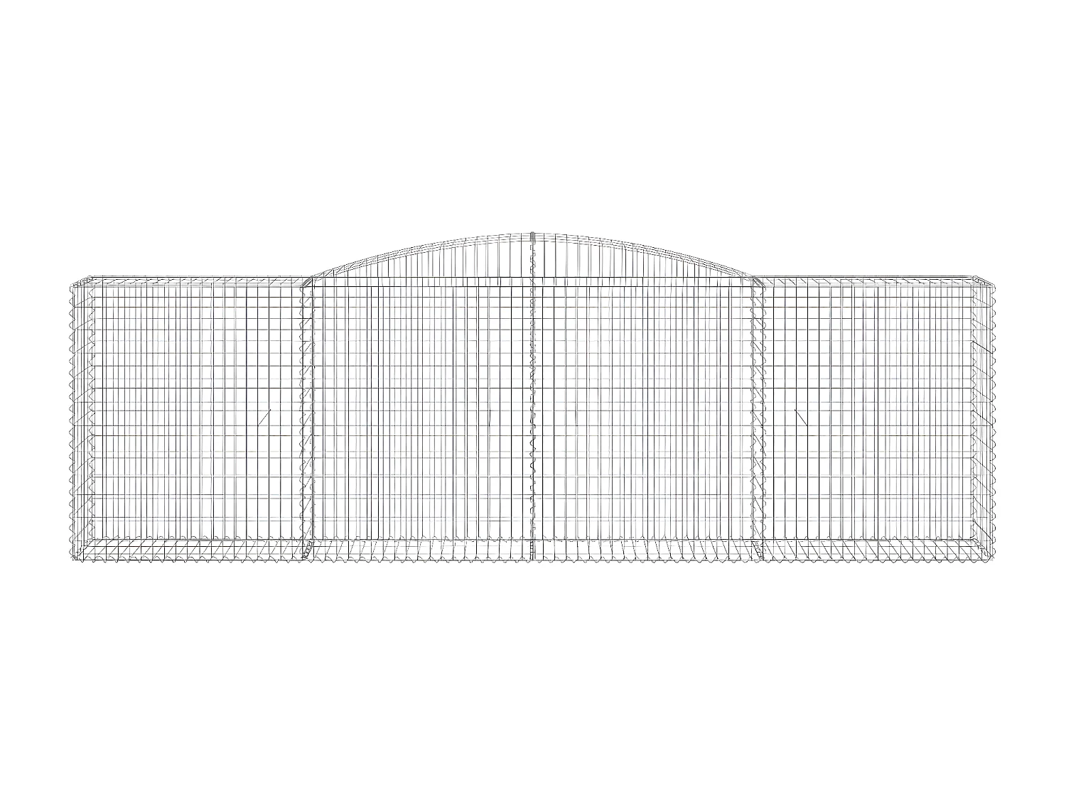 Paniers à gabions arqués 20 pièces 400x50x120/140 cm Fer galvanisé