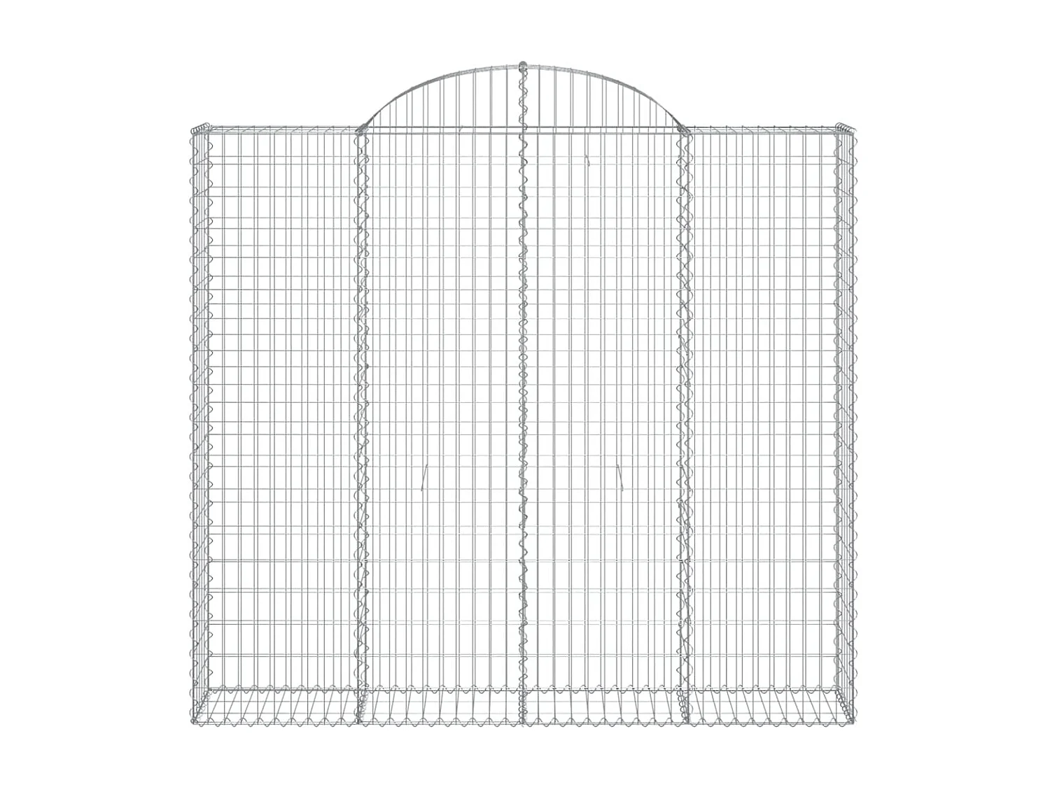 Panier de gabions arqué 200x50x180/200 cm Fer galvanisé