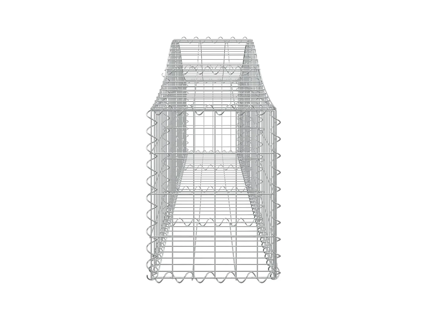 Paniers à gabions arqués 15 pièces 200x30x40/60 cm Fer galvanisé