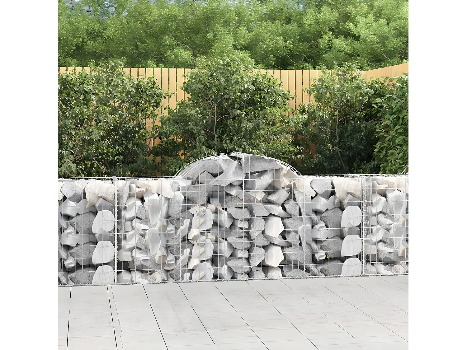 Paniers à gabions arqués 50 pièces 200x50x80/100 cm Fer galvanisé