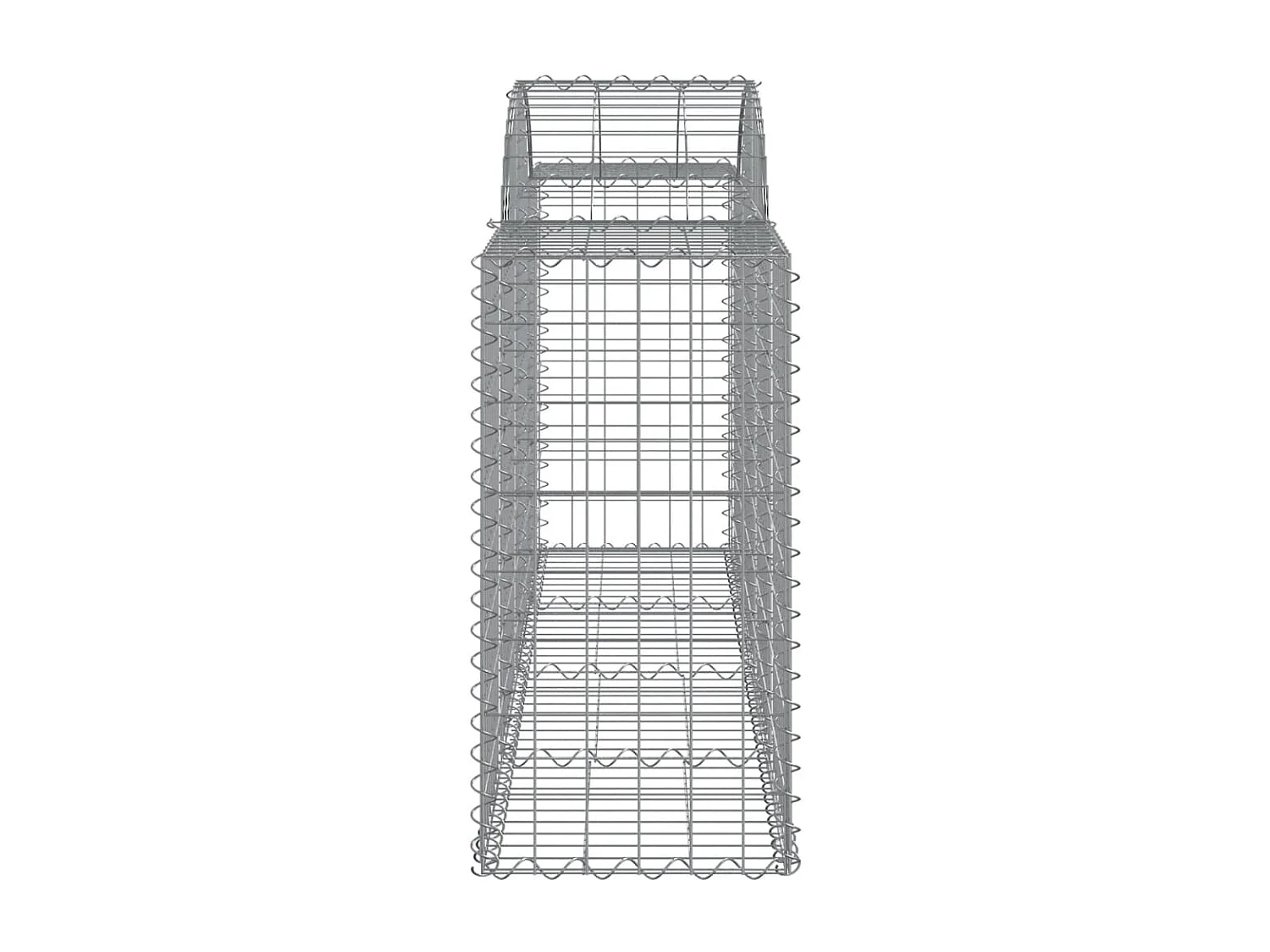 Paniers à gabions arqués 50 pièces 200x50x80/100 cm Fer galvanisé