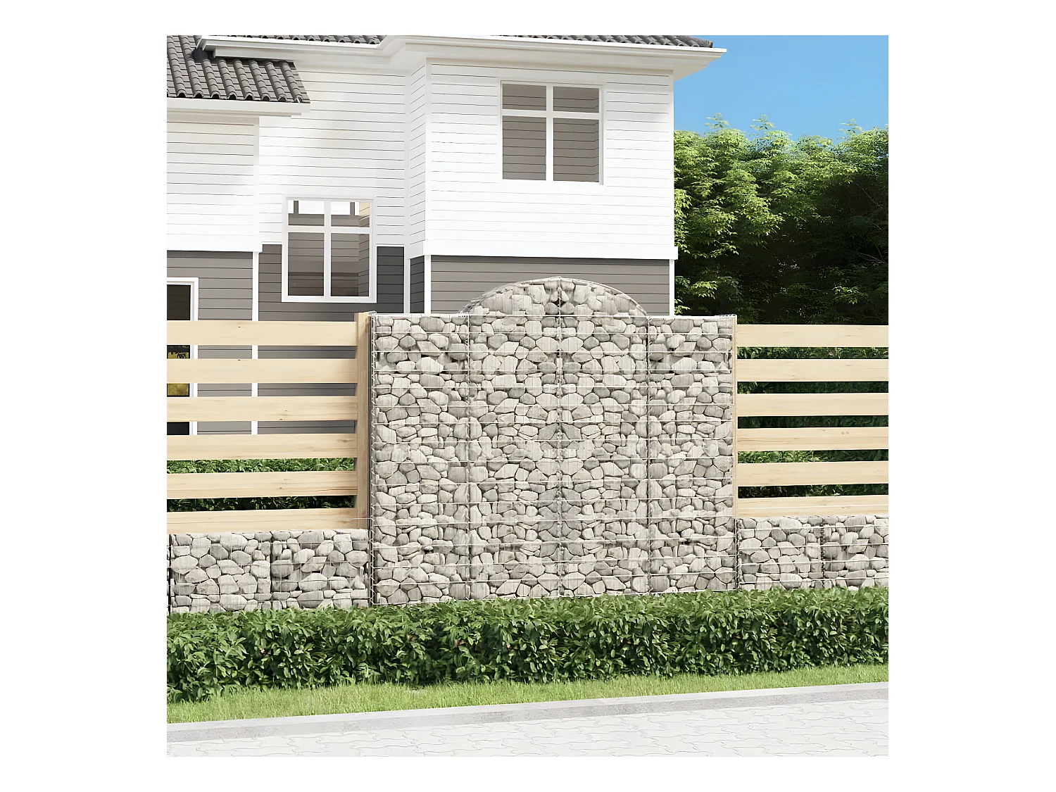 Schanskorven 6 st gewelfd 200x50x180/200 cm ijzer