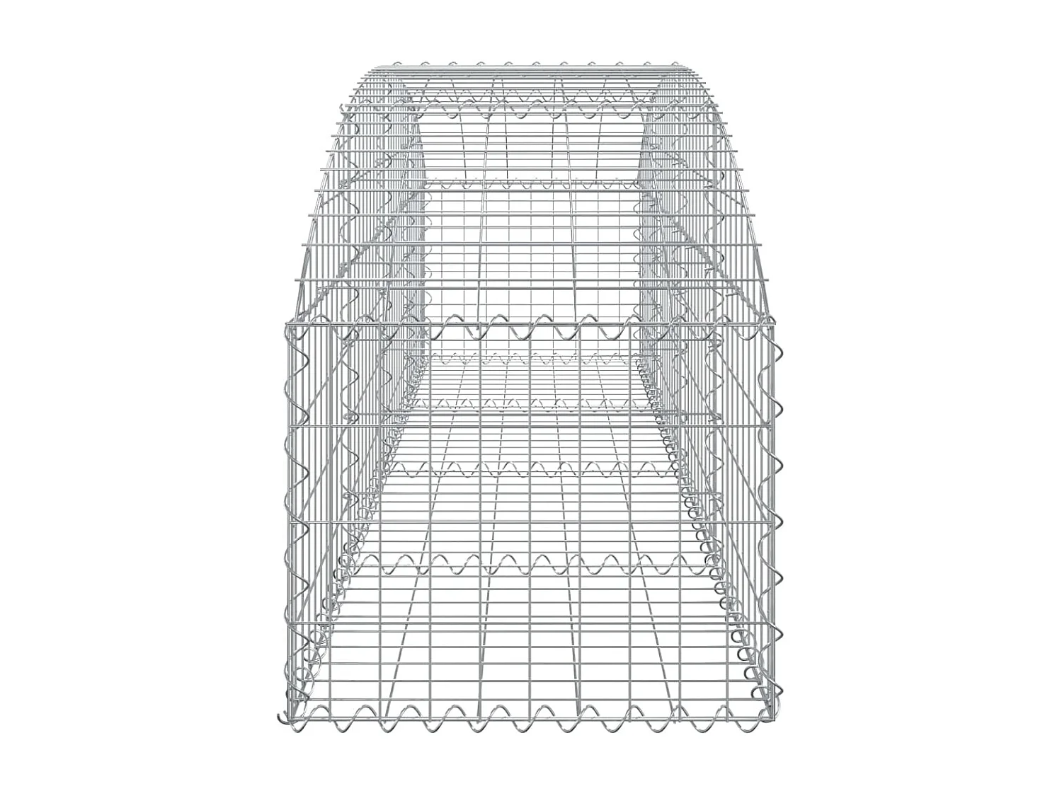 Panier de gabions arqué 200x50x40/60 cm Fer galvanisé