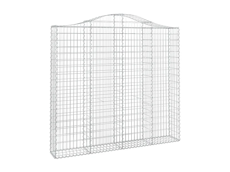 Paniers à gabions arqués 13 pièces 200x30x180/200 cm Fer galvanisé