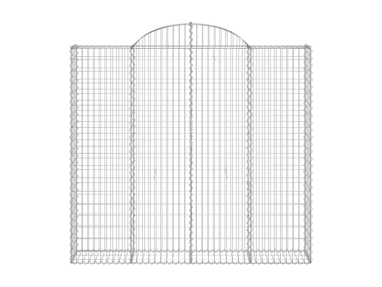 Paniers à gabions arqués 8 pièces 200x30x180/200 cm Fer galvanisé