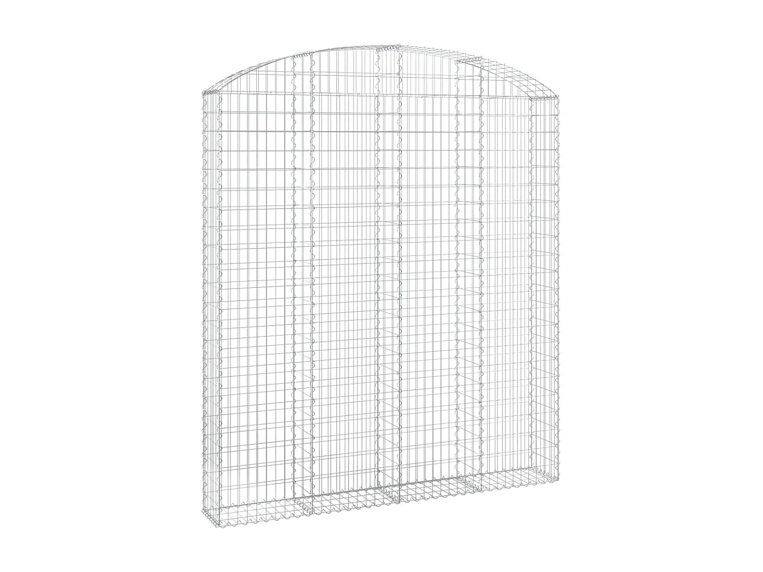 Panier de gabions arqué 200x30x220/240 cm Fer galvanisé