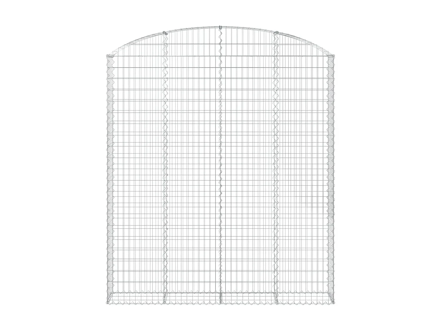 Panier de gabions arqué 200x30x220/240 cm Fer galvanisé