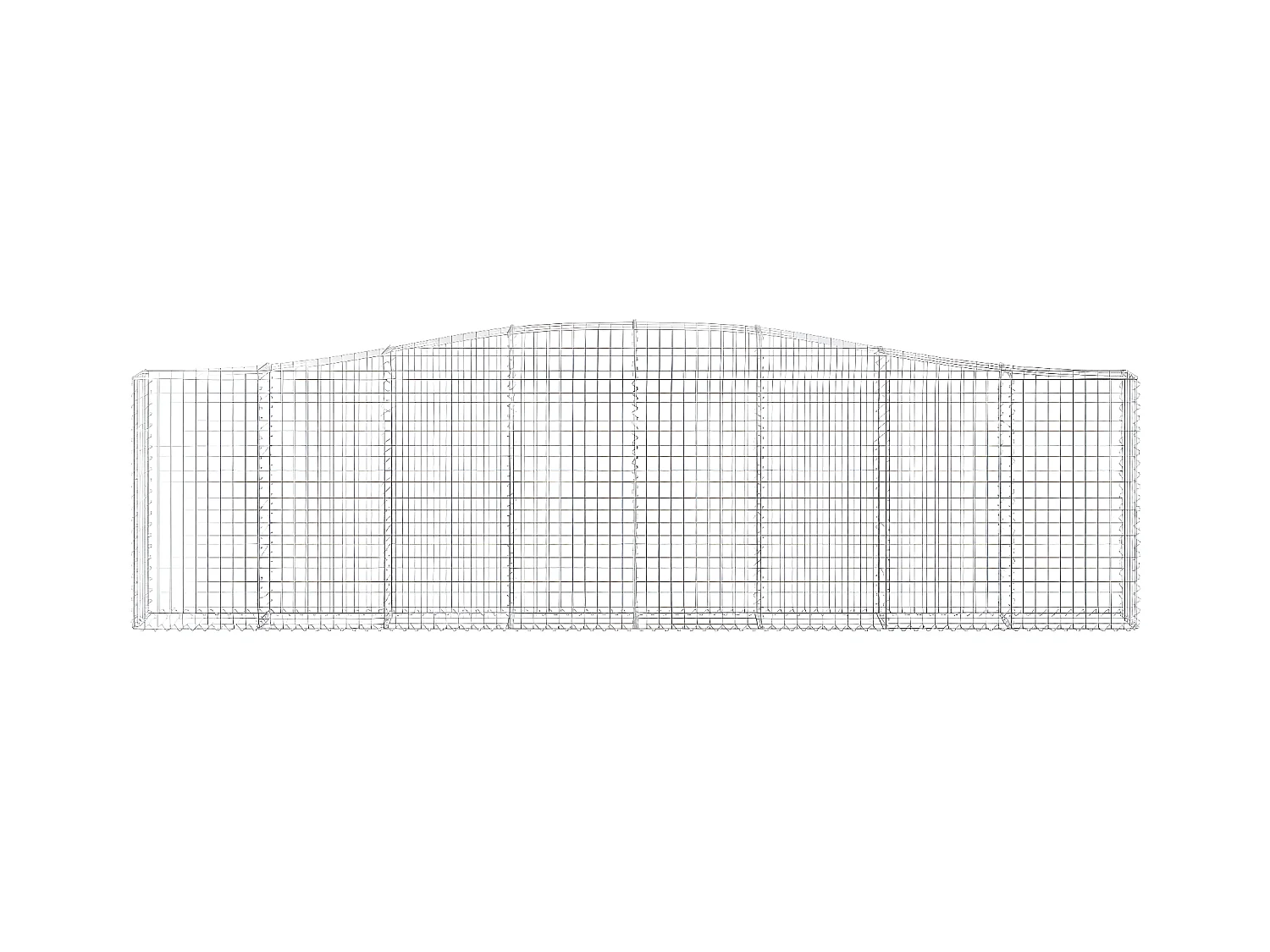Schanskorven 25 st gewelfd 400x30x100/120 cm ijzer