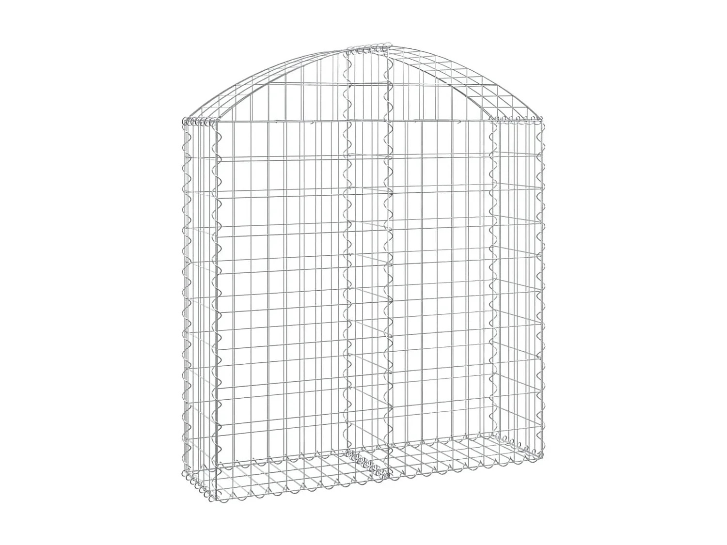 Panier de gabions arqué 100x30x100/120 cm Fer galvanisé