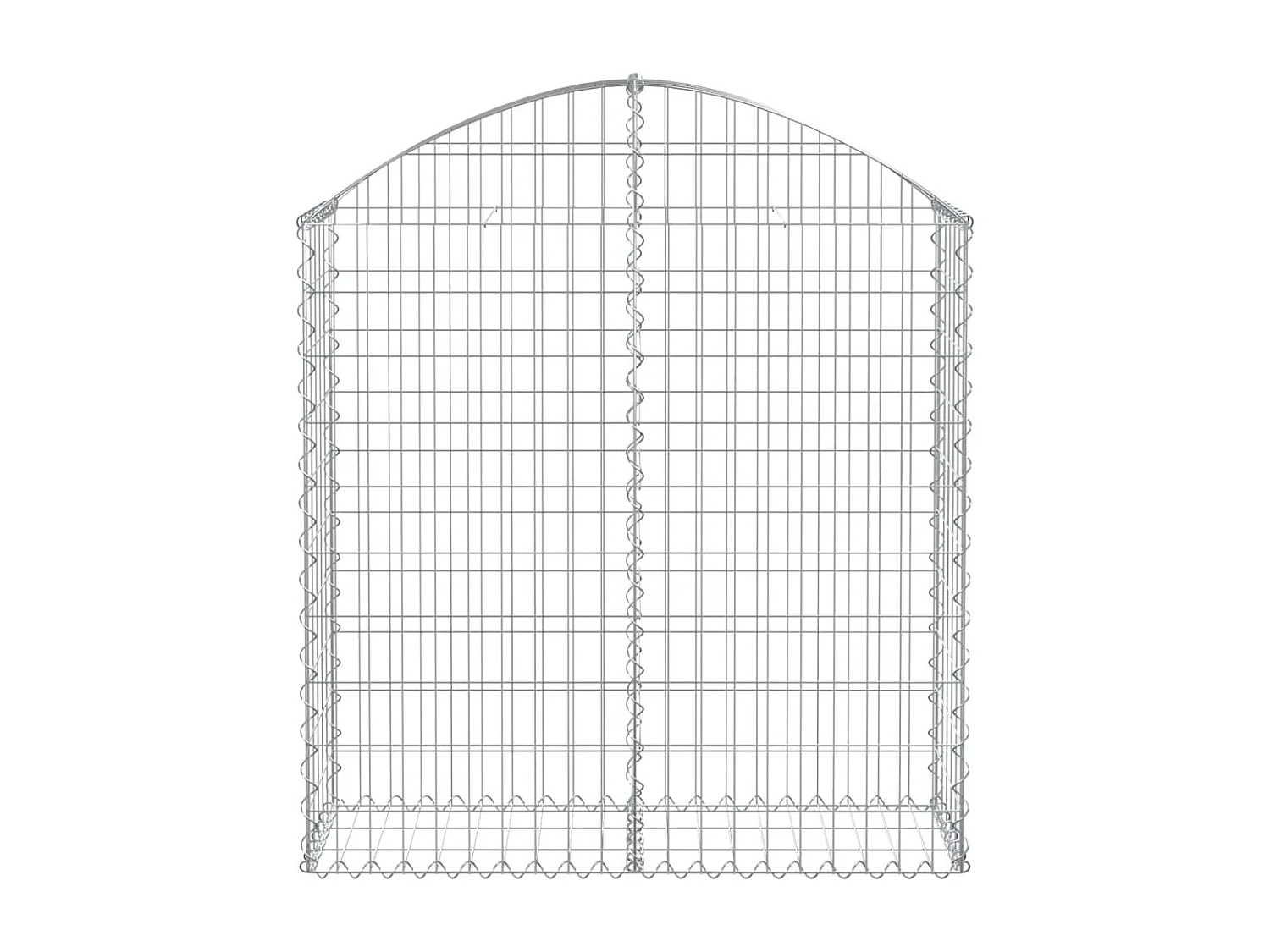 Panier de gabions arqué 100x30x100/120 cm Fer galvanisé