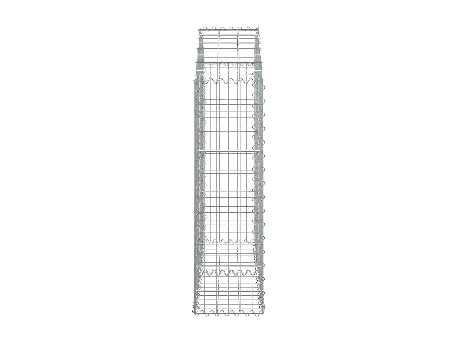 Panier de gabions arqué 100x30x100/120 cm Fer galvanisé