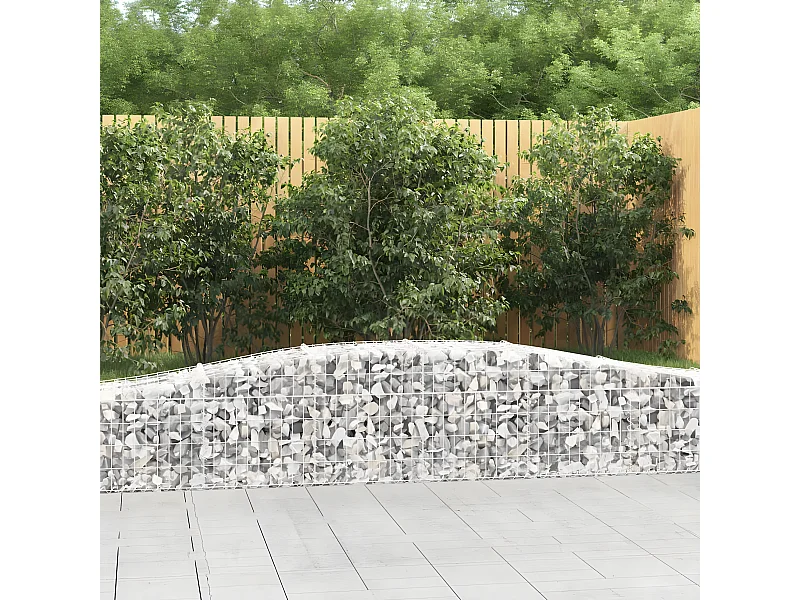 Panier de gabions arqué 400x50x40/60 cm Fer galvanisé