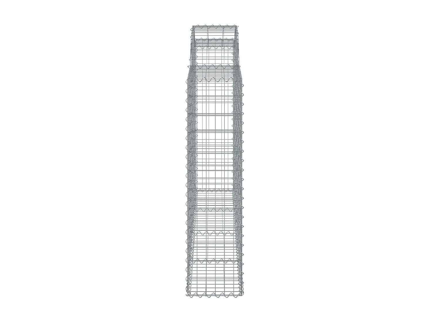 Panier de gabions arqué 200x30x120/140 cm Fer galvanisé