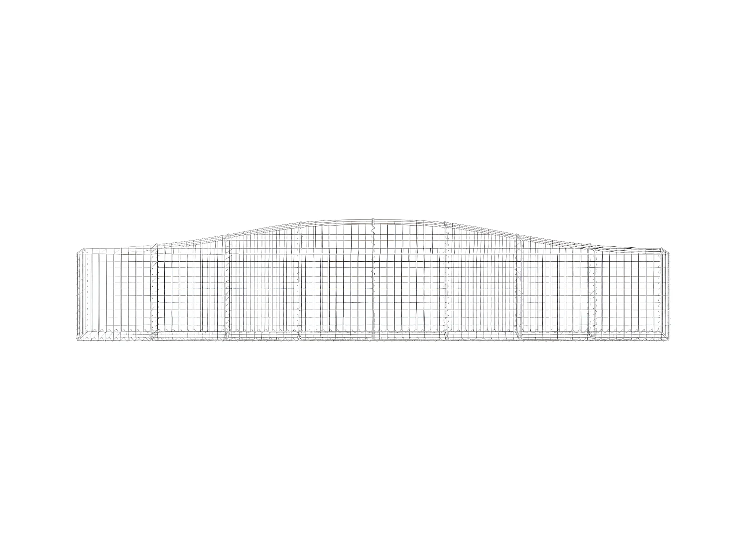 Schanskorven 10 st gewelfd 400x30x60/80 cm ijzer