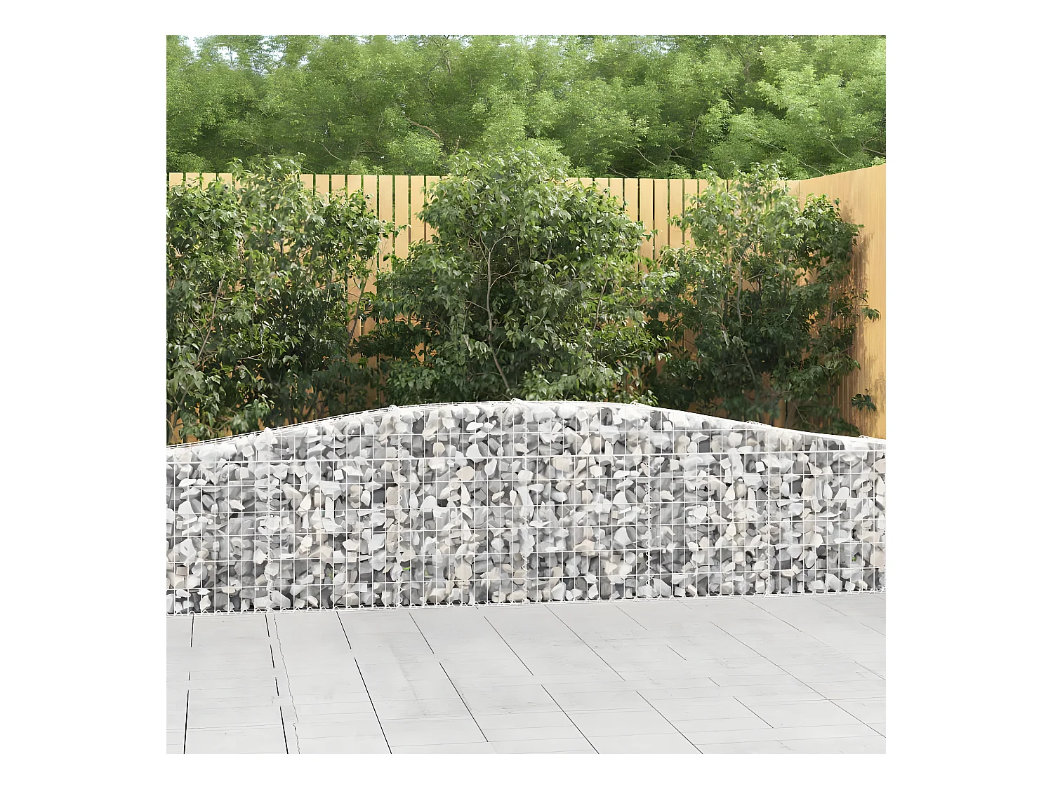 Cestas de gaviones 10 unidades forma de arco hierro 400x30x60/80 cm