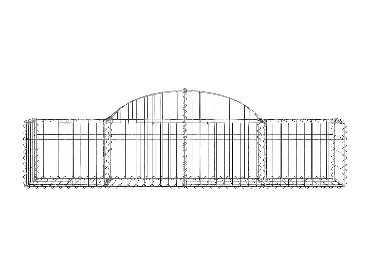 Cestas de gaviones 50 unidades forma de arco hierro 200x50x40/60 cm