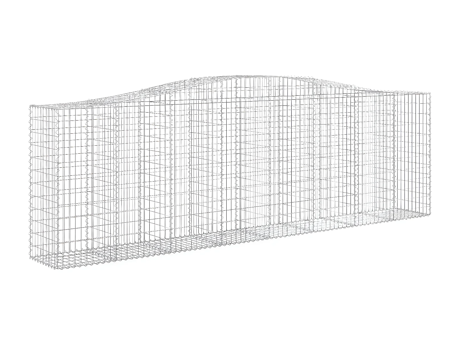 Paniers à gabions arqués 25 pièces 400x50x120/140 cm Fer galvanisé