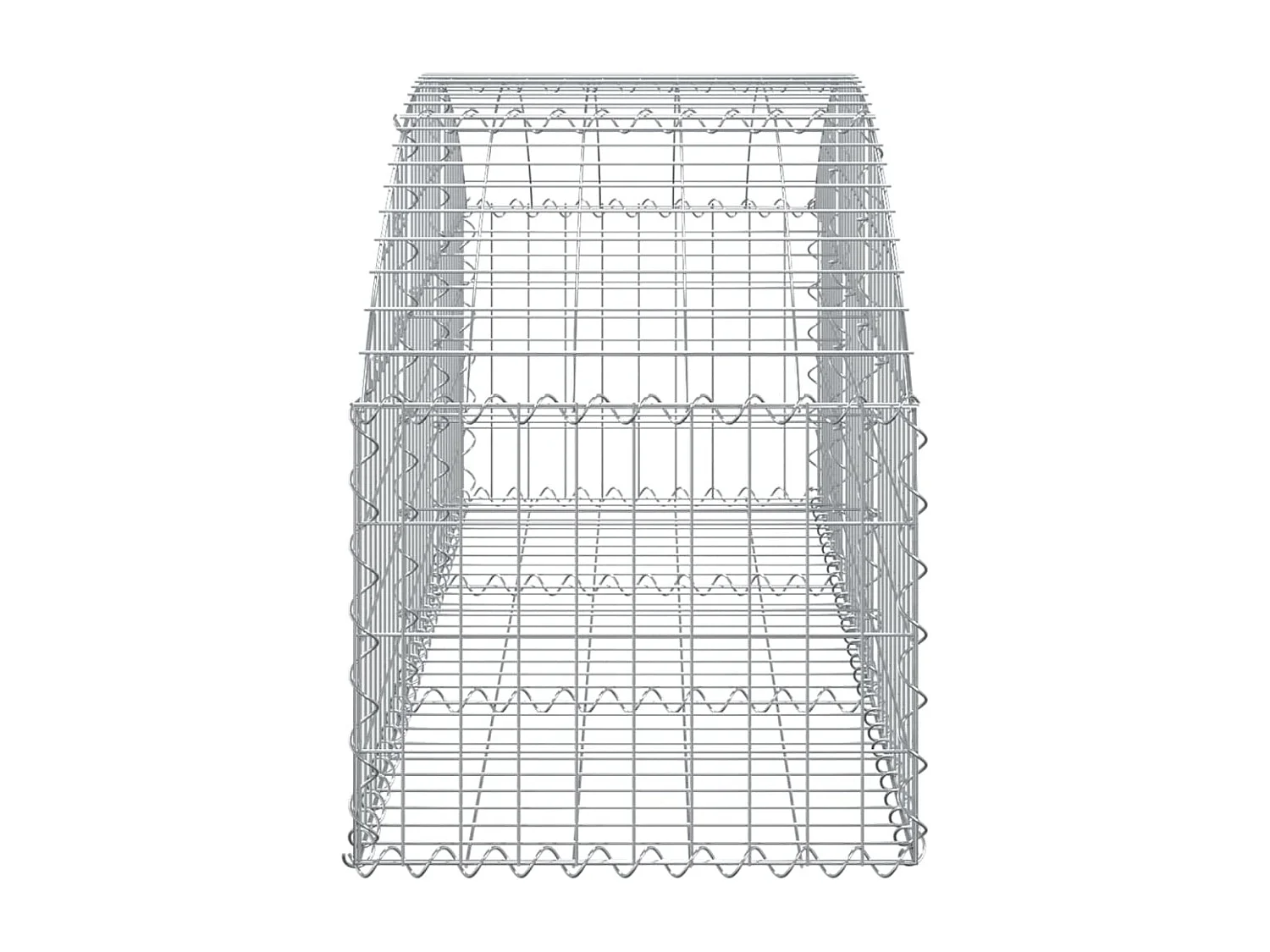 Panier de gabions arqué 150x50x40/60 cm Fer galvanisé