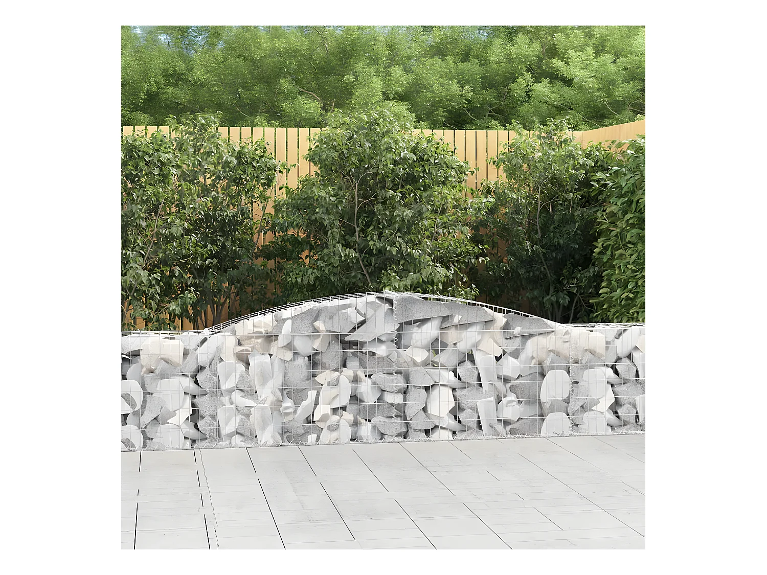 Schanskorven 8 st gewelfd 400x30x60/80 cm ijzer