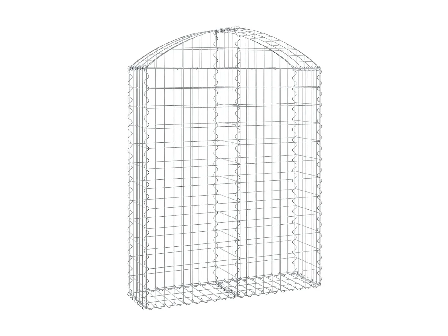 Panier de gabions arqué 100x30x120/140 cm Fer galvanisé
