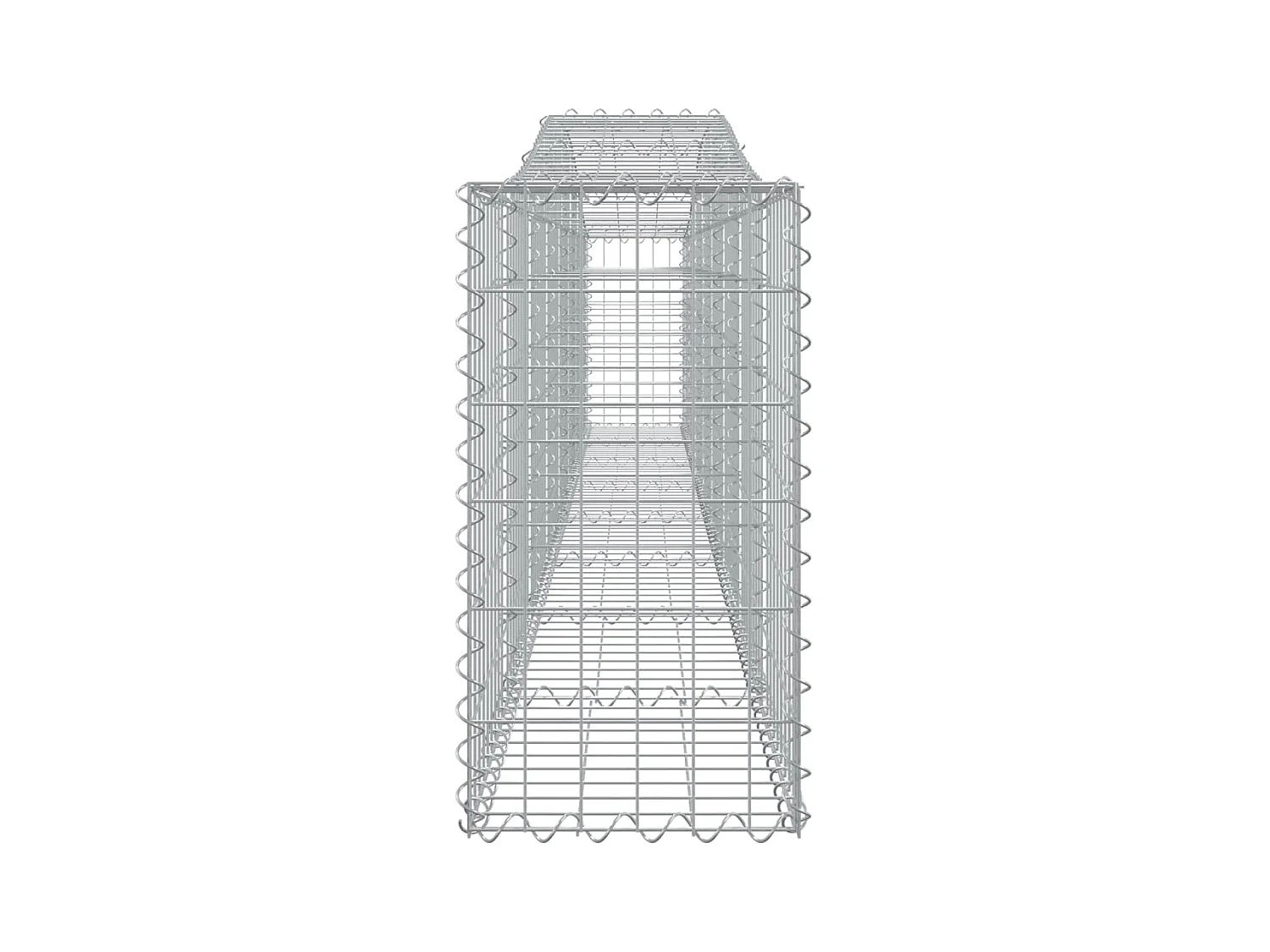 Paniers à gabions arqués 4 pièces 400x30x60/80 cm Fer galvanisé