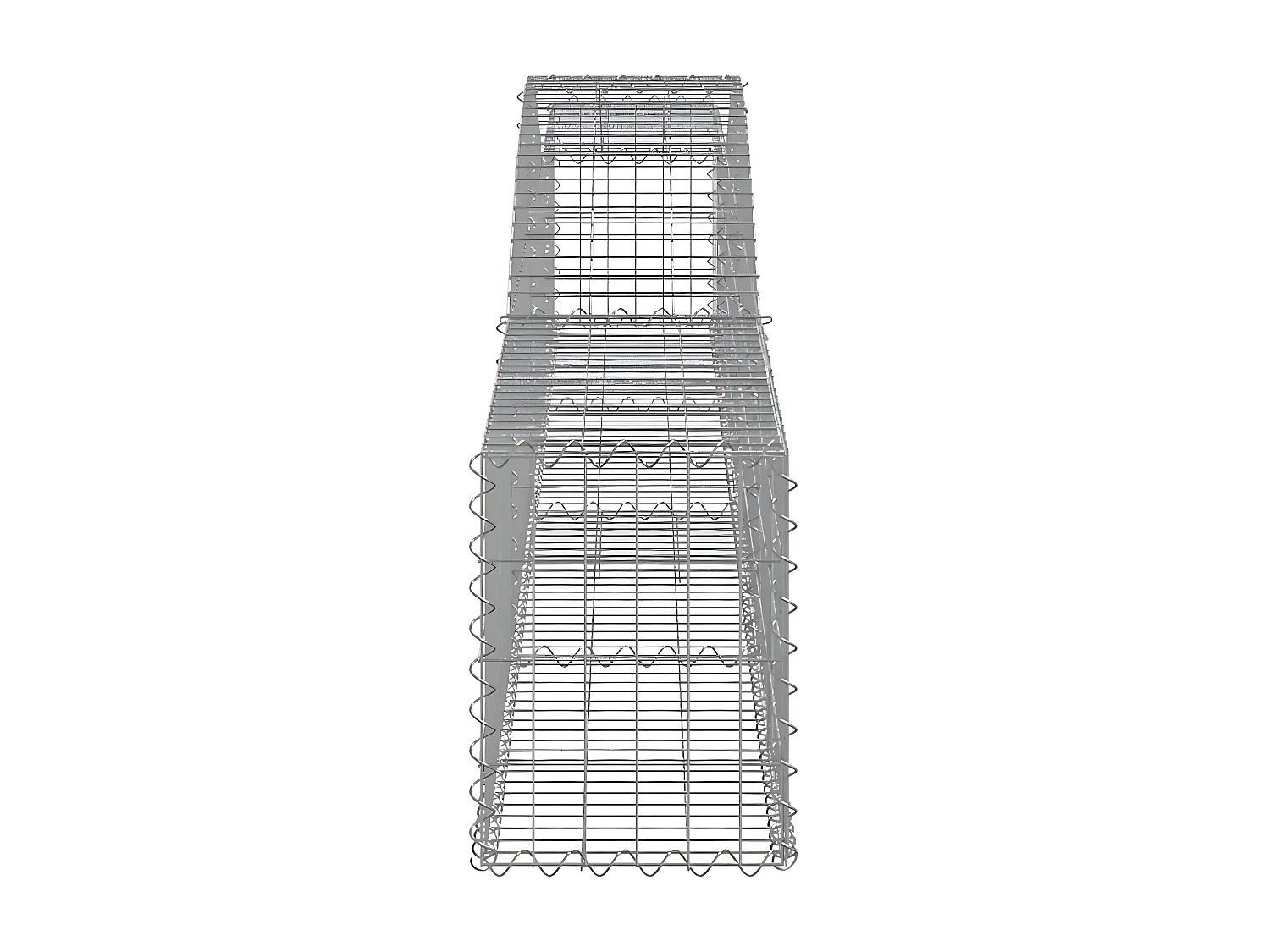 Cestas de gaviones 9 unidades forma de arco hierro 400x30x40/60 cm