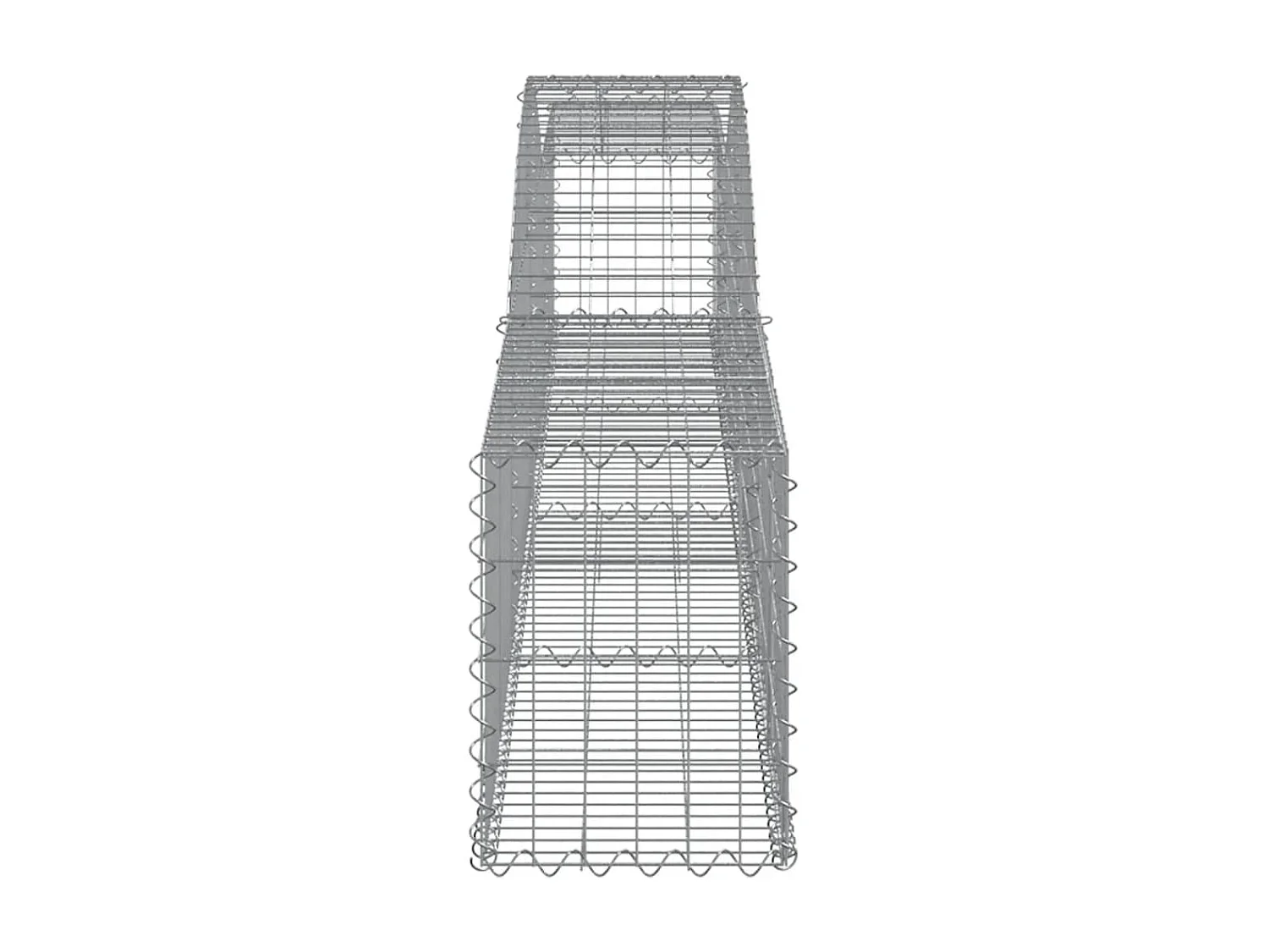 Paniers à gabions arqués 9 pièces 400x30x40/60 cm Fer galvanisé