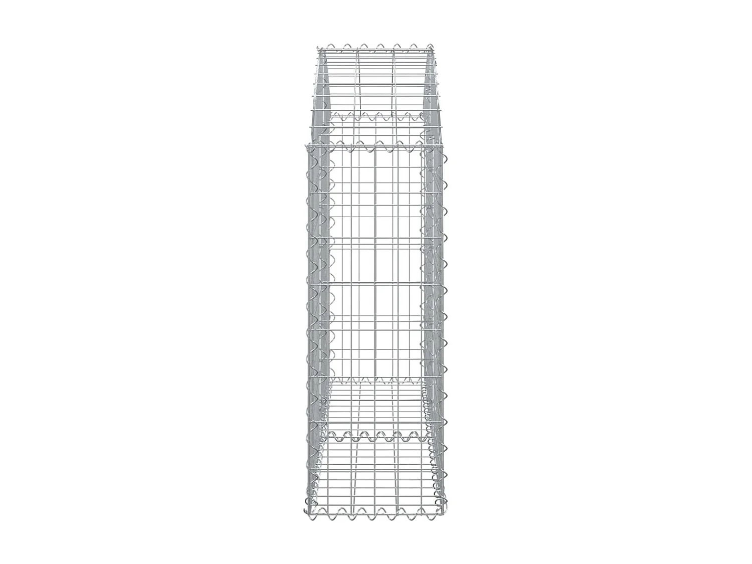 Panier de gabions arqué 100x30x80/100 cm Fer galvanisé