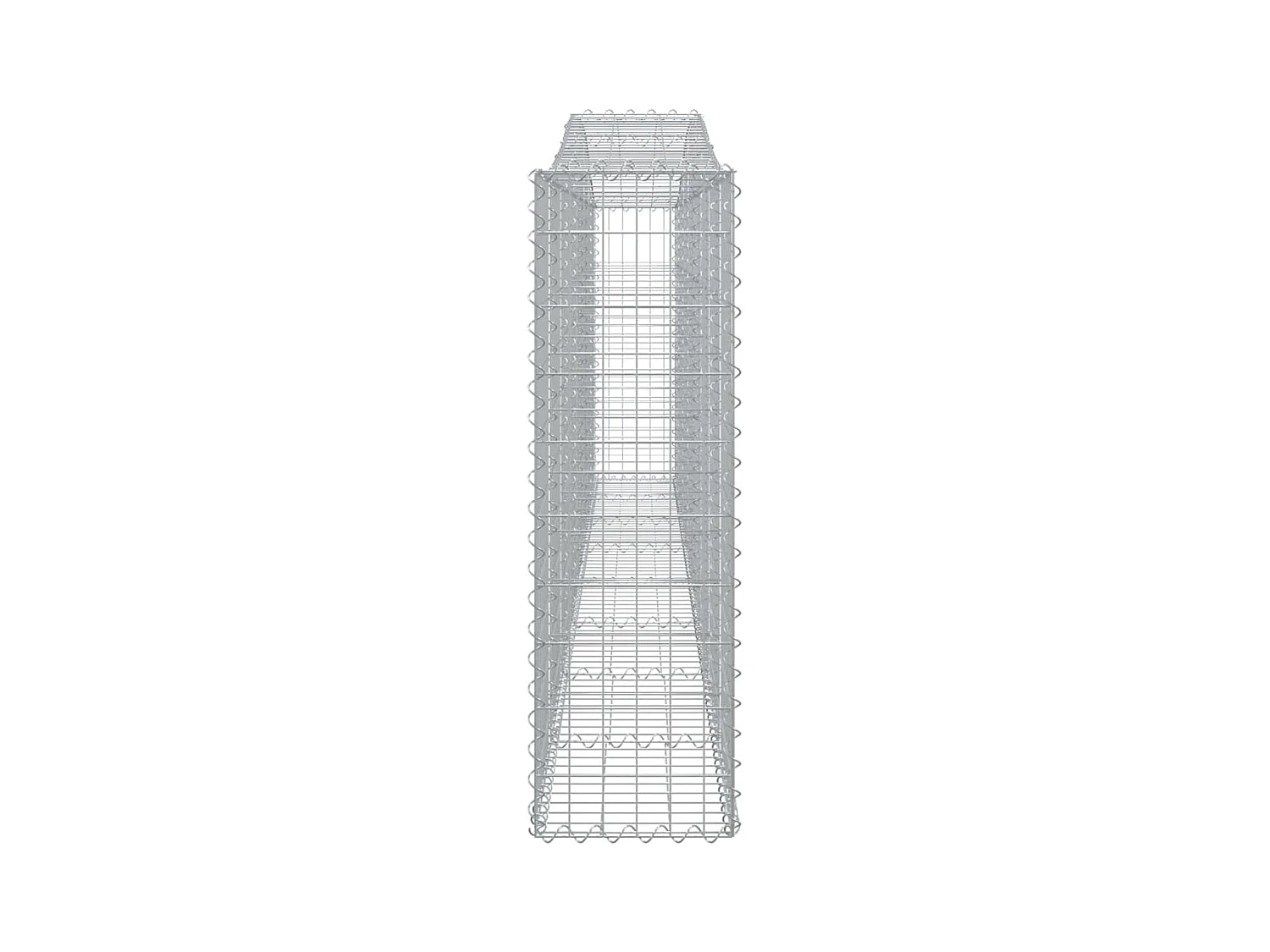 Paniers à gabions arqués 5 pièces 400x30x100/120 cm Fer galvanisé