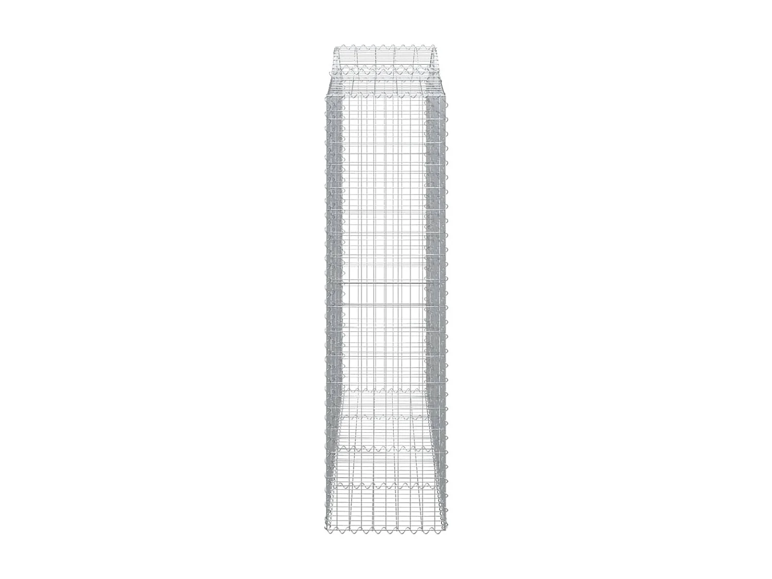 Cestos gabião arqueados 12 peças 200x50x180/200 ferro galvanizado