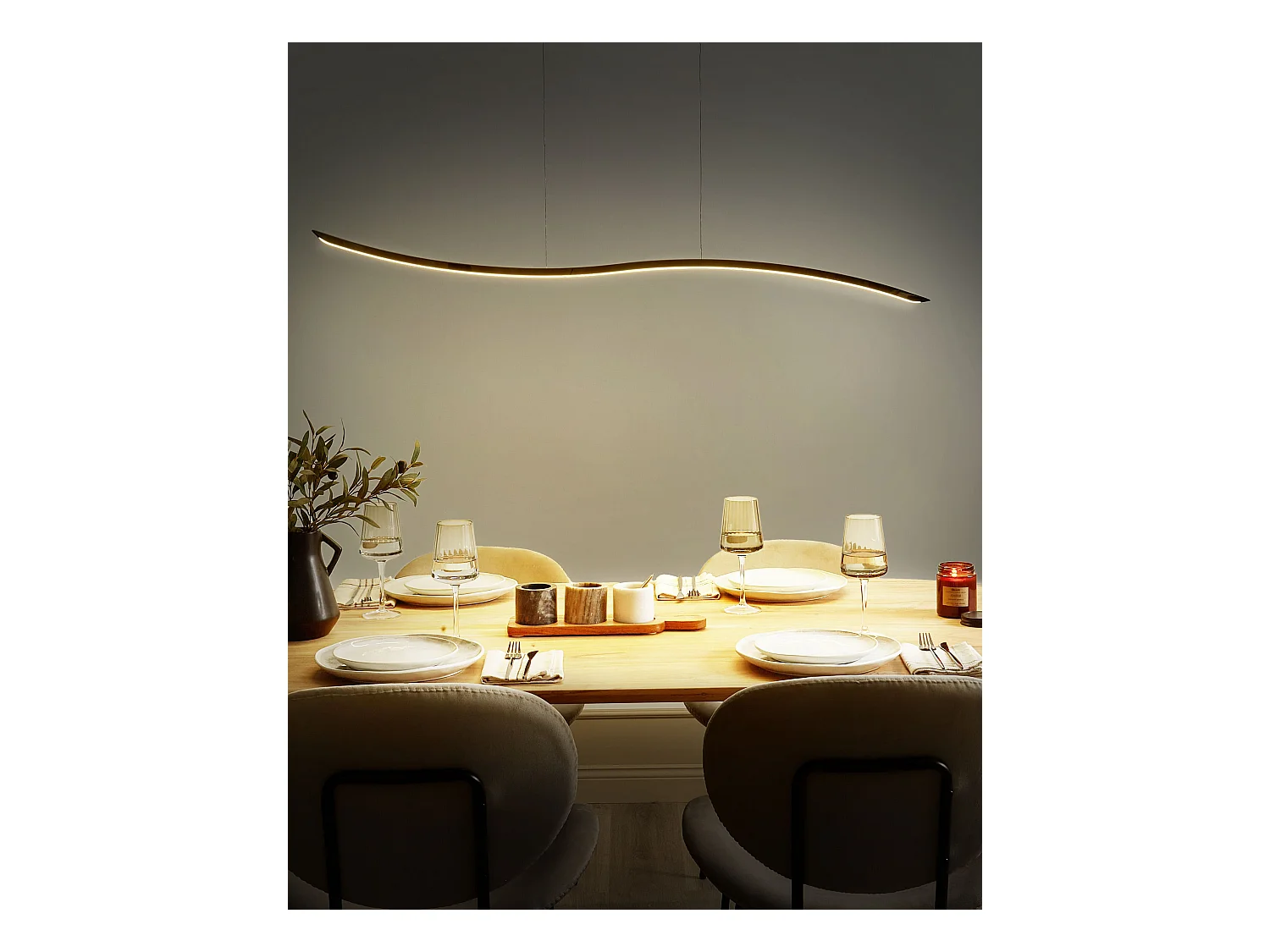 Lampe LED suspendue CALAO Métal Doré