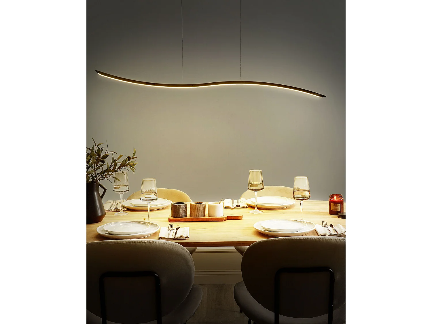 Lampe LED suspendue CALAO Métal Doré