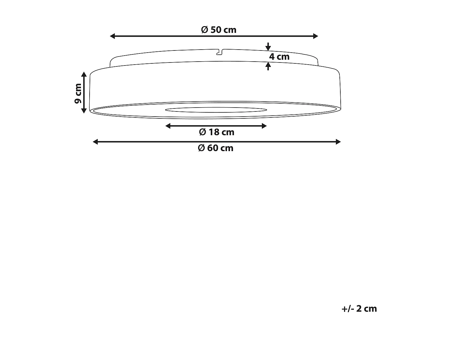 Plafonnier à LED BRAGOTO Avec variateur Métal Marron clair