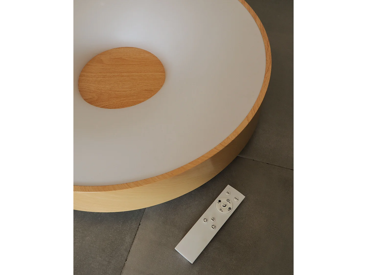 Candeeiro de teto LED BRAGOTO Com regulador de intensidade Metal Castanho claro
