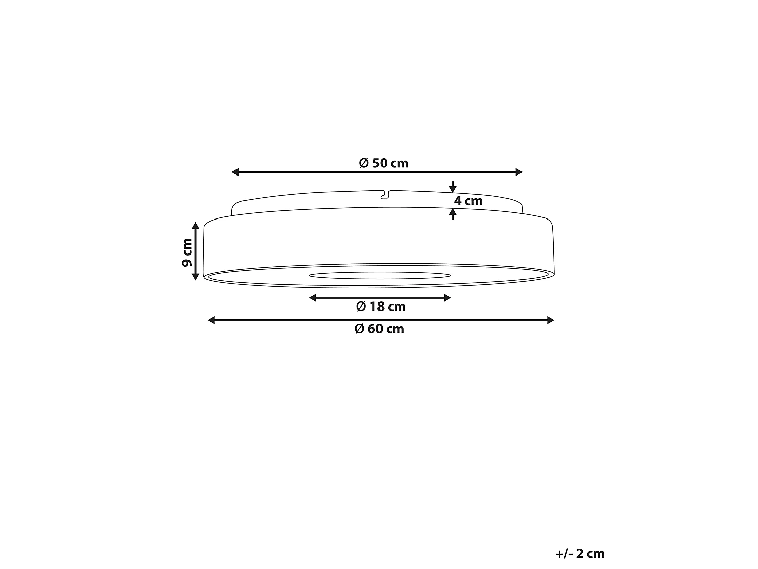 LED plafondlamp BRAGOTO Met dimmer Metaal Lichtbruin