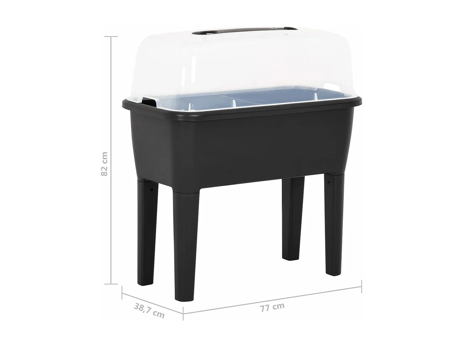 Mini serre surélevée 77x38,7x82 cm PP