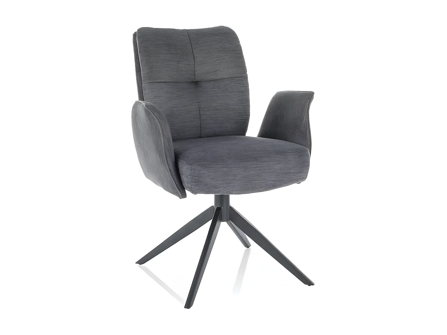 Stuhl Wing/180° Drehung/Stoffbezug/Anthrazit