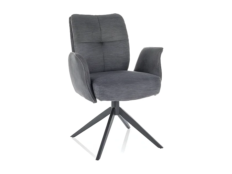 Stuhl Wing/180° Drehung/Stoffbezug/Anthrazit