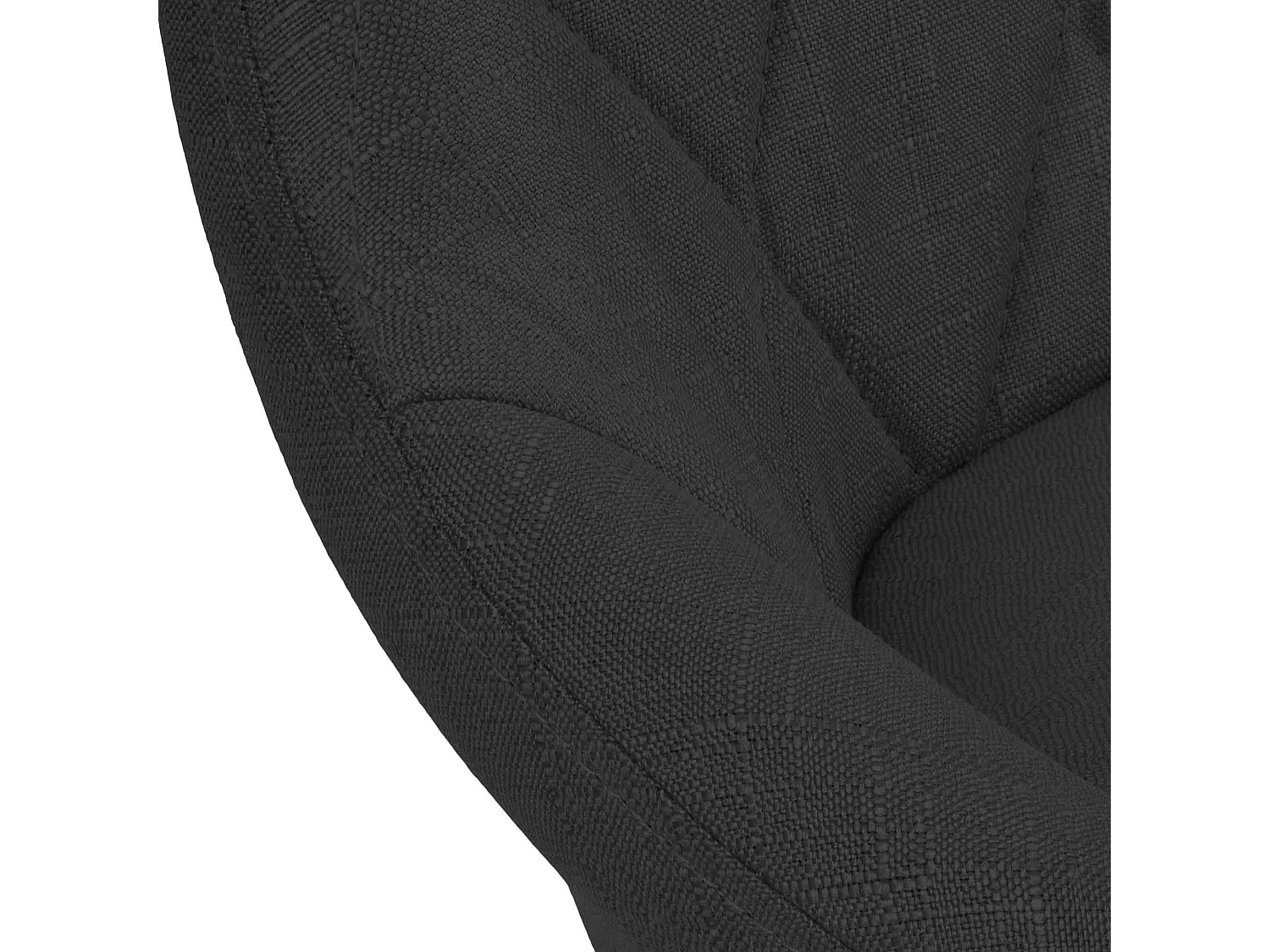 Tabouret de bar - Tissu & Chrome - Noir - Lazio