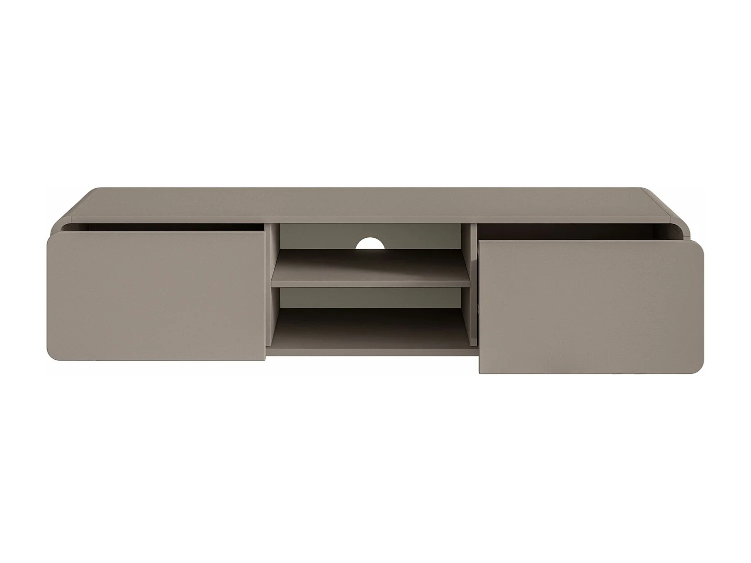 TV-Hängeboard mit 2 Schubladen - dunkelbeige - 154 cm - ORO