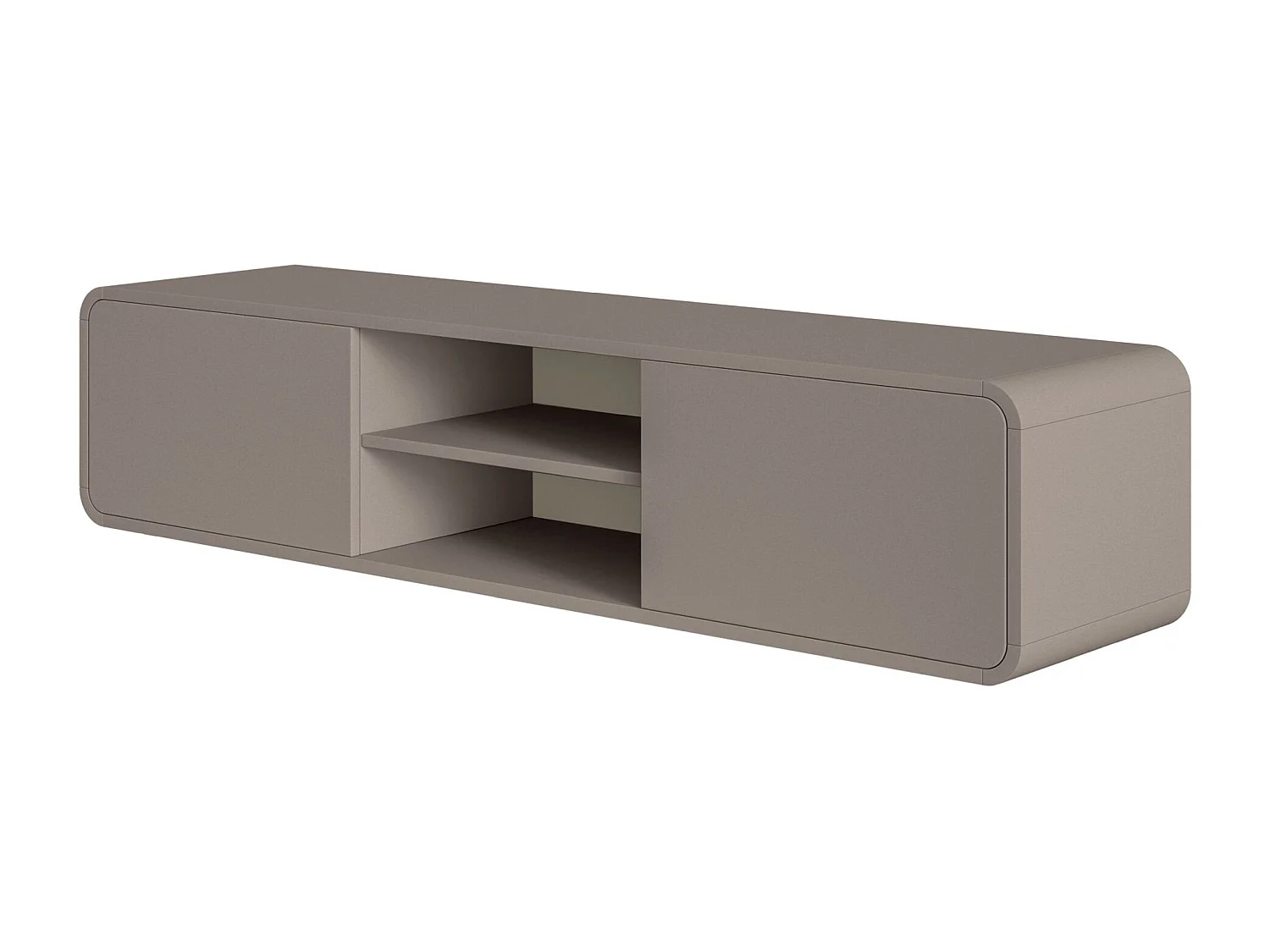 TV-Hängeboard mit 2 Schubladen - dunkelbeige - 154 cm - ORO