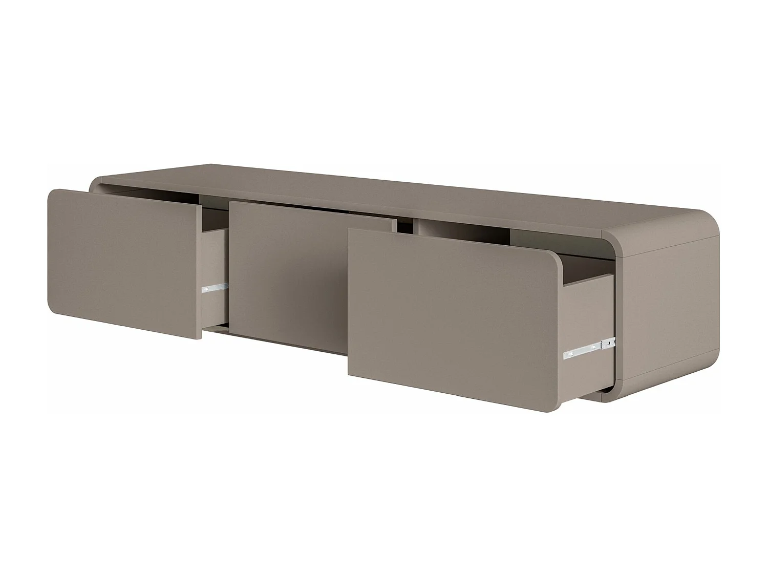 TV-Hängeboard mit 3 Schubladen - dunkelbeige - 154 cm - ORO