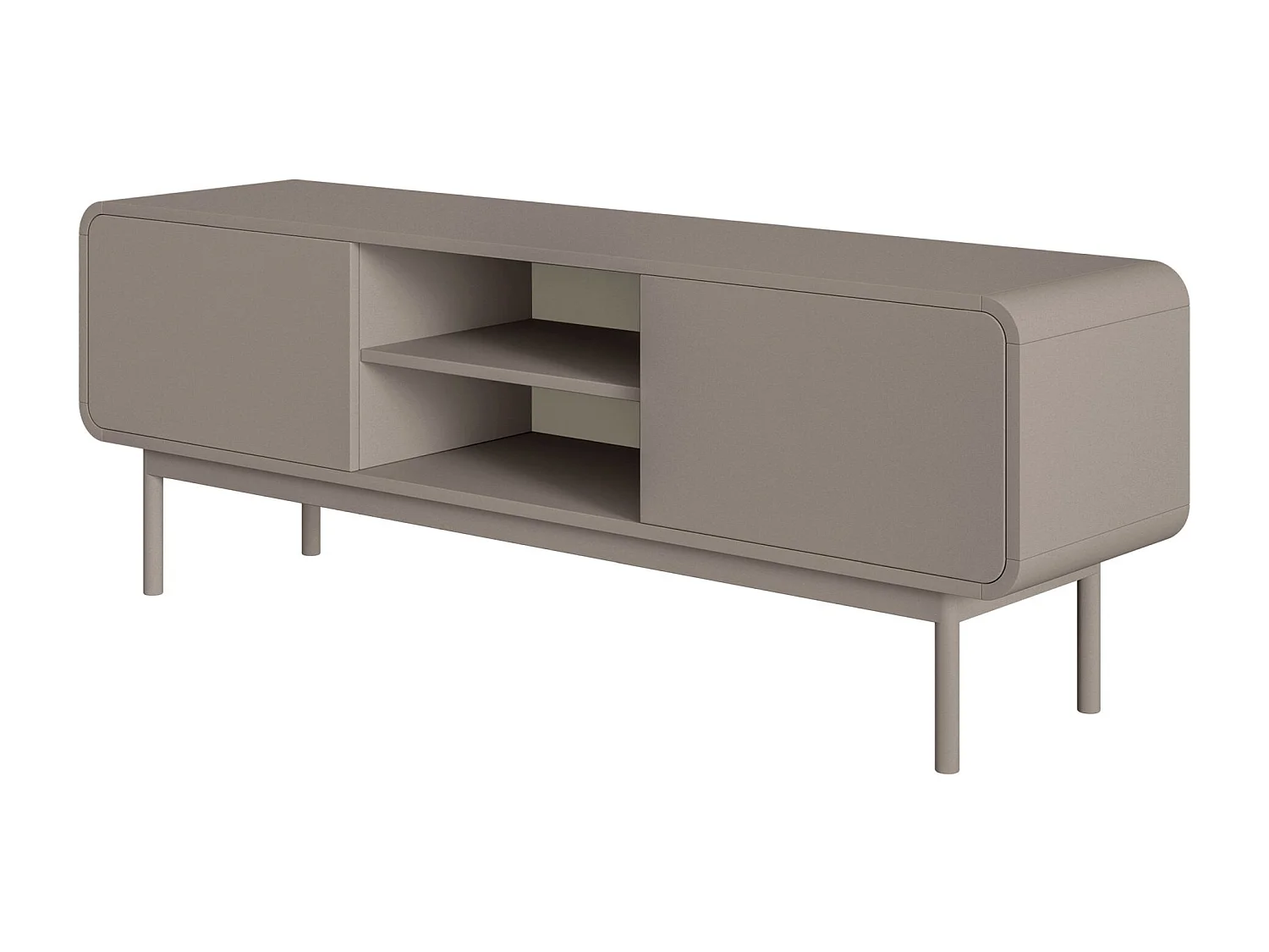 TV-Lowboard mit 2 Schubladen - dunkelbeige - 154 cm - ORO