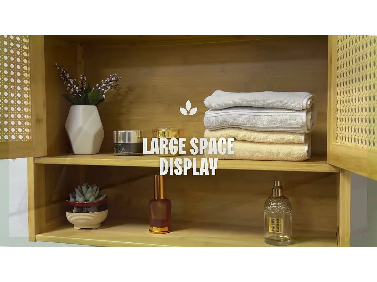 Armoire Murale de salle de bains avec 2 portes meuble de rangement mural armoire suspendue