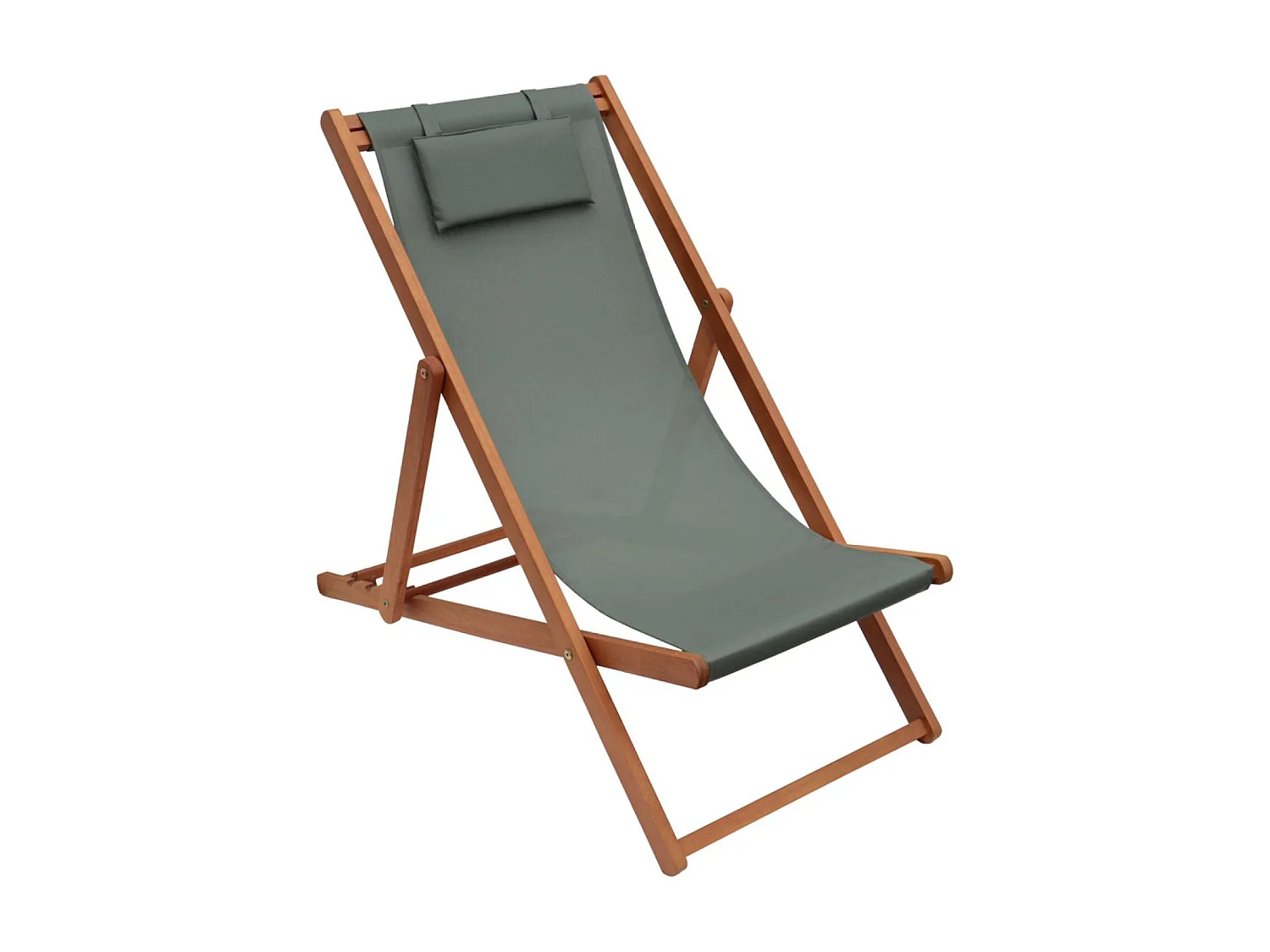 Silla plegable de madera de eucalipto, set de 2 verde kaki