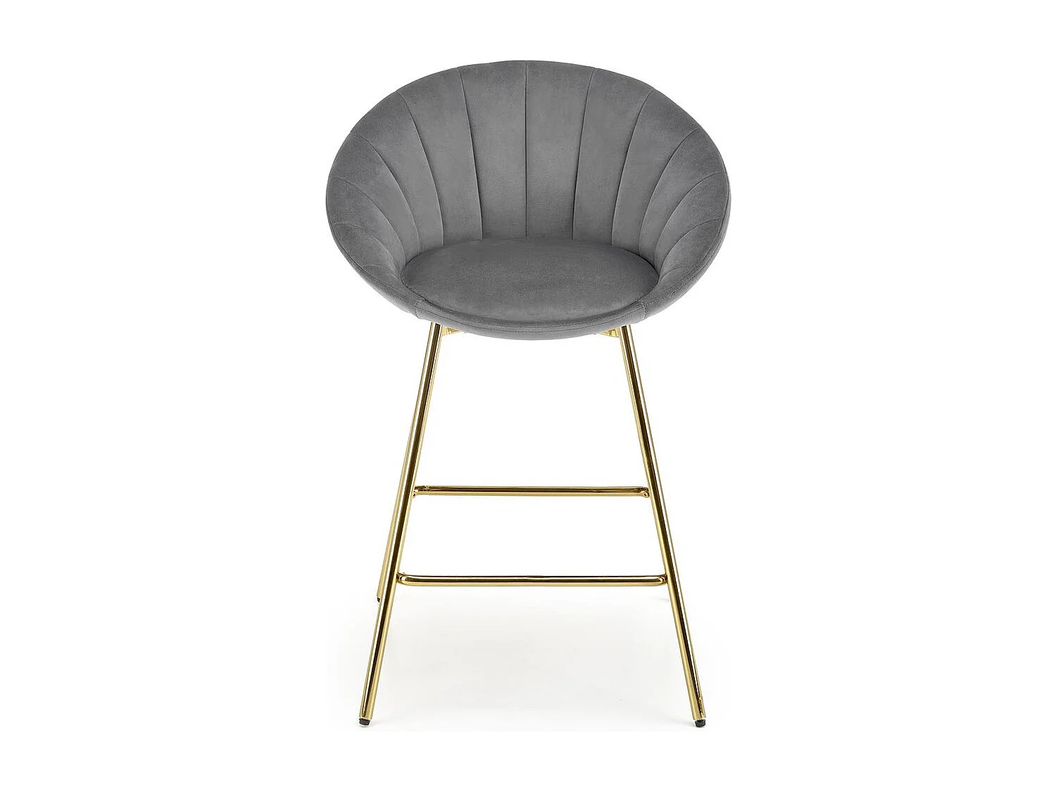 Chaise de bar H112/Tissu/Gris