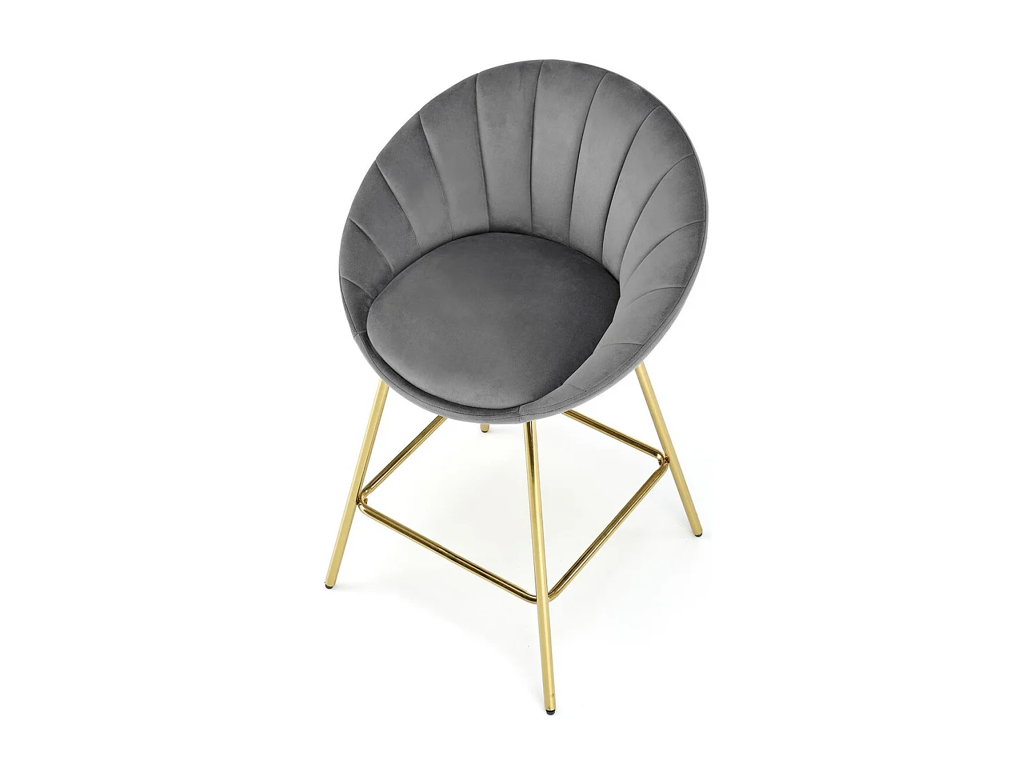 Chaise de bar H112/Tissu/Gris