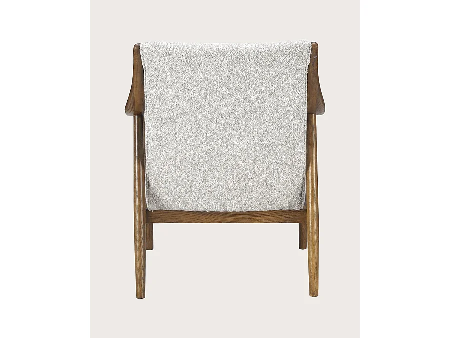 Ambre - Fauteuil en bois massif chêne et en lin