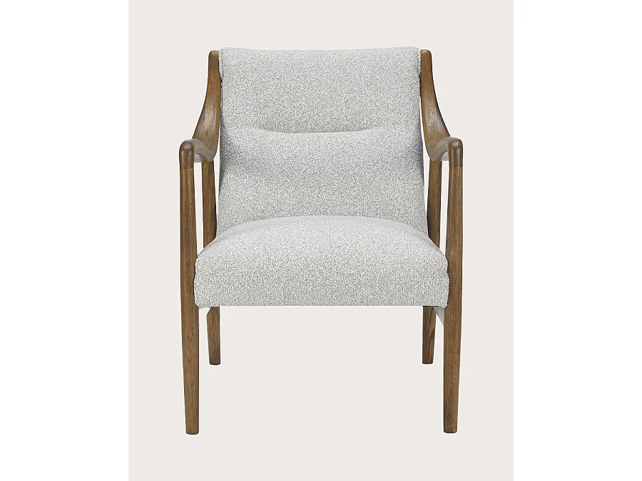 Ambre - Fauteuil en bois massif chêne et en lin